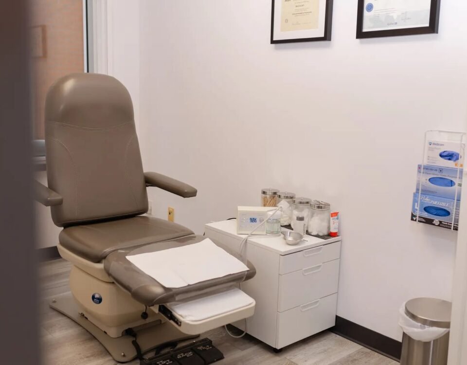 Fauteuil pour soins de pieds